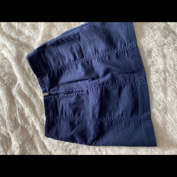 Navy Pencil Mini Skirt - Picture 2 of 5